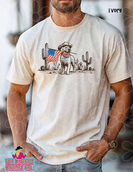 Western Dog w Flag